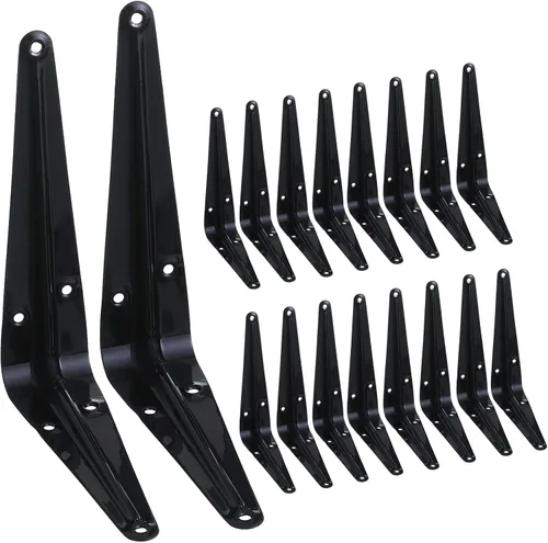 Miniatura 11 de HEART ART Paquete de 10 soportes de estante de 10 pulgadas, soportes de estante resistentes, soportes flotantes en L, soportes de estante de metal