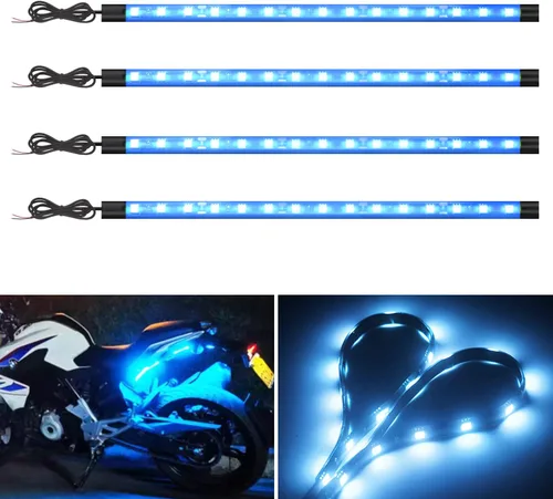 Miniatura 8 de YM E-Bright Tiras de luces LED ámbar/amarillas 5050 SMD impermeables para coches, luces de bajo para carritos de golf para motocicletas, barco