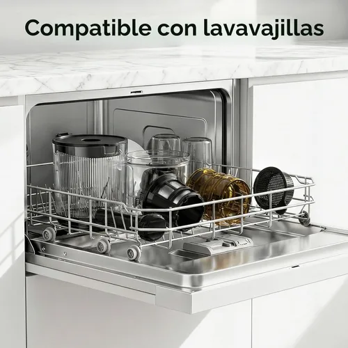 Miniatura 12 de EanOruus Máquinas exprimidoras 3 en 1 de prensa en frío con canal extra grande de 6.5 pulgadas, gran capacidad de 100 onzas, motor de CA, hace jugo