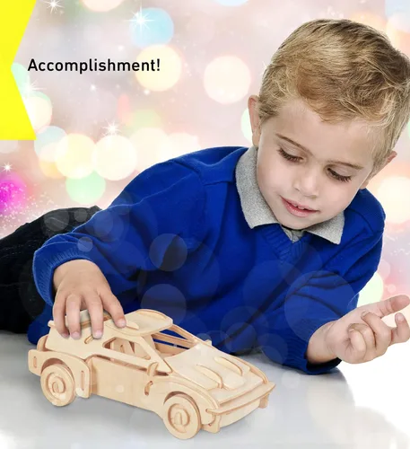 Miniatura 6 de Rompecabezas 3D de 43 piezas de coche de 7 x 3 x 2.5 pulgadas