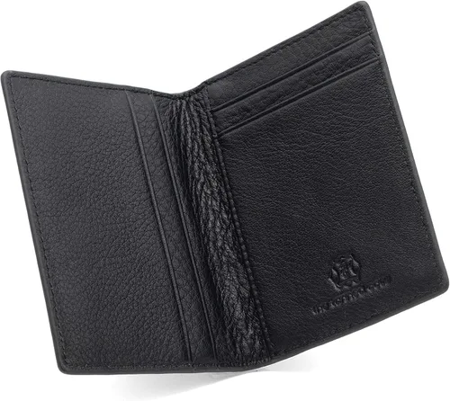 Miniatura 7 de Cartera delgada y minimalista para hombres y mujeres, mini cuero fino, plegable, compacto, bolsillo frontal con bloqueo RFID, incluye caja