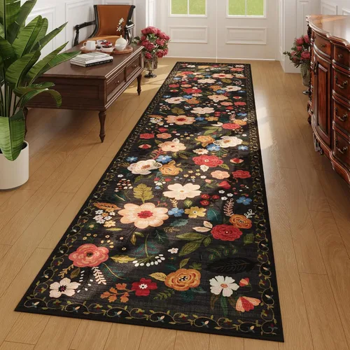 Miniatura 55 de Rugcomf Alfombra Pasillera para Pasillos Alfombra de Cocina Antideslizante 2'6'' x 8' Alfombras Pasilleras Lavables con Respaldo de Goma Alfombra