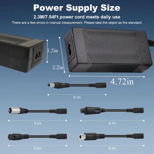 Miniatura 4 de Cargador eléctrico de 29.4 V, 6 enchufes de repuesto para batería de litio de 25.2 V, scooter Gotrax, Jetson, hiboy