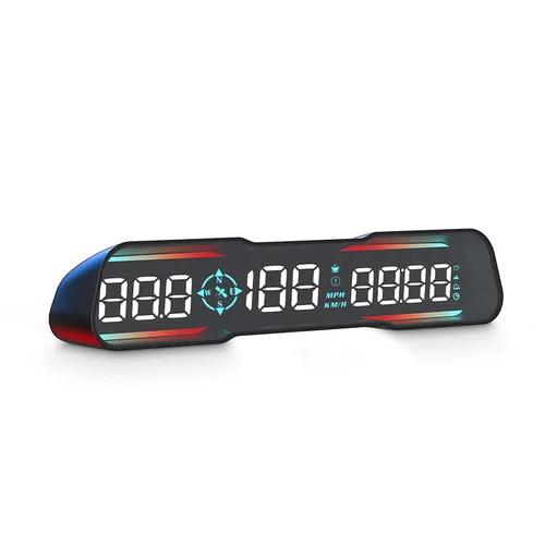 Velocímetro digital GPS pantalla universal para coche, pantalla LCD grande, indicador HUD con velocidad MPH, alerta de conducción fatigada, alarma