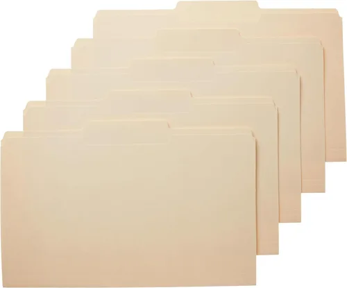 Miniatura 9 de Amazon Basics - Carpetas de archivo con pestañas para archivar, pestaña de corte a 1/3, posiciones surtidas, 8.5x11 pulgadas, tamaño carta, manila