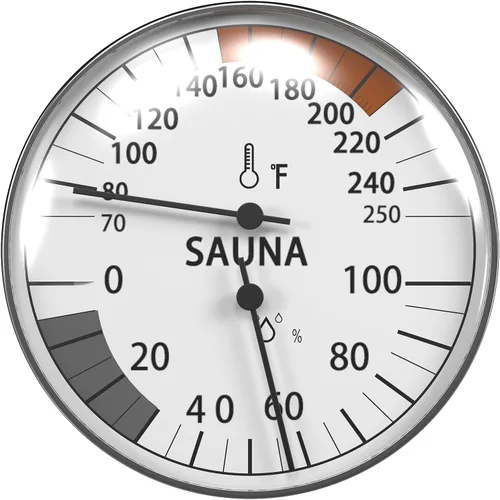Termómetro e higrómetro de sauna 2 en 1, monitor de humedad, accesorios de sauna para saunas de vapor infrarrojos, accesorios de sauna para