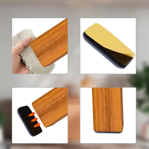Miniatura 3 de Antrader Paquete de 12 alfombrillas deslizantes rectangulares para muebles, protector de suelo, posavasos mágicos antiabrasión, para mover muebles