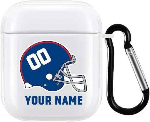 Miniatura 12 de Funda de casco de fútbol con nombre y número para Apple AirPods de 2ª y 1ª generación, regalo personalizado para fanáticos de los deportes de Arizona