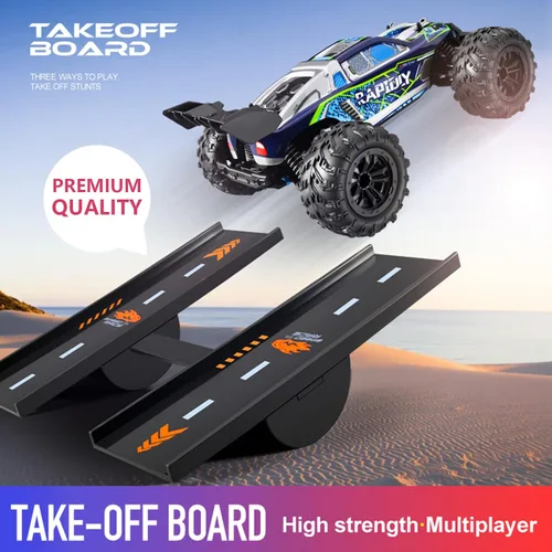 Miniatura 4 de Rampa de salto de coche RC tablero de despegue Stunt Playset para 1/8 1/10 1/12 1/14 1/16 RC Crawler Accesorios