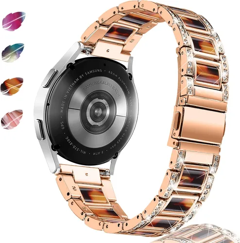 Miniatura 15 de NINKI Correa brillante compatible con Samsung Galaxy Watch 7/6/5/4 FE 1.575 in 1.732 in Classic 1.693 in 1.850 in/Classic 1.654 in 1.811 in/Active 2