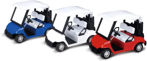 Miniatura 2 de PowerTRC 6 carros de golf de juguete fundidos a presión con palos, mini aleación de metal fundido a presión, modelo de decoración de escritorio