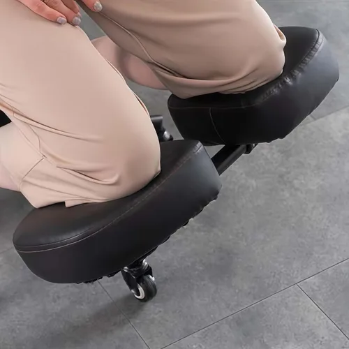 Miniatura 2 de Silla ergonómica ajustable con asiento y respaldo acolchados, silla de rodilla con corrección de postura para escritorio de oficina, cómoda