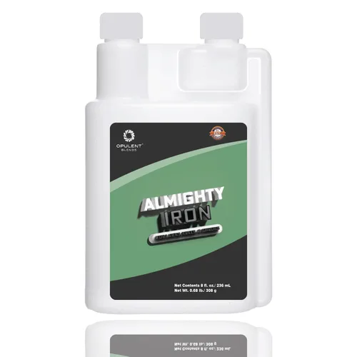 Almighty Iron | (8 onzas líquidas) | Hace hasta 50 galones y cubre hasta 50,000 pies cuadrados | Hierro líquido – Complejo de aminoácidos de hierro