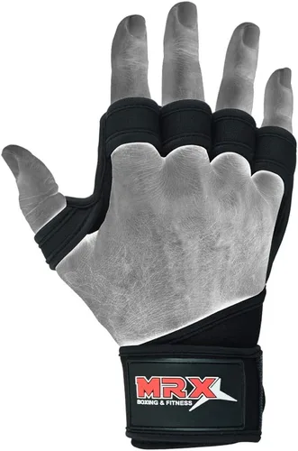 Miniatura 4 de MRX BOXING & FITNESS Guantes de entrenamiento para hombres y mujeres, guantes de levantamiento de pesas ventilados con muñequeras, protección