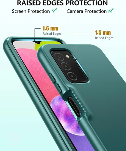 Miniatura 5 de para Samsung Galaxy A03s Funda de teléfono: Funda protectora híbrida de silicona delgada y a prueba de golpes - Funda celular duradera de TPU