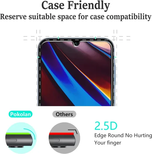 Miniatura 6 de Pokolan Paquete de 3 protectores de pantalla para Samsung Galaxy A15 5G / A15 vidrio templado, sensibilidad táctil, sin burbujas, antiarañazos