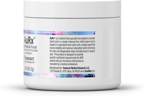 Miniatura 8 de AuRx Autism Spectrum Medical Food Powder para apoyar la salud intestinal, suplemento de ácido butírico estabilizado en un polvo sabroso para niños