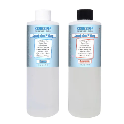 Miniatura 2 de KSRESIN Liquidy Split - Resina epoxi con revestimiento de secado rápido, kit de 1 galón (combinado) Fabricado en los Estados Unidos