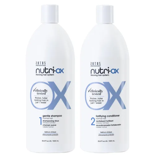 NUTRI-OX Champú suave normal para adelgazar el cabello | Cabello más grueso y de aspecto más completo | Probado clínicamente y dermatológicamente |