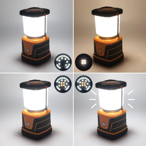 Miniatura 4 de Lámpara LED de campamento súper brillante de 1500 lúmenes, 4 modos de luz, reflector regulable, lámpara de emergencia alimentada por batería