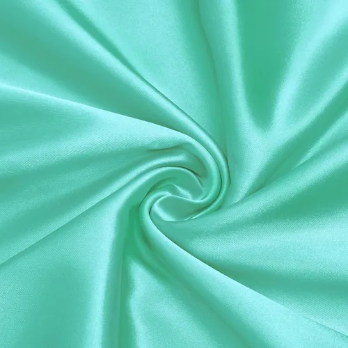 VACVELT Tela de Satén Charmeuse por Yarda, Tela de Satén Aqua de 60 Pulgadas de Ancho, Suave y Brillante, Perfecta para Vestido de Novia,