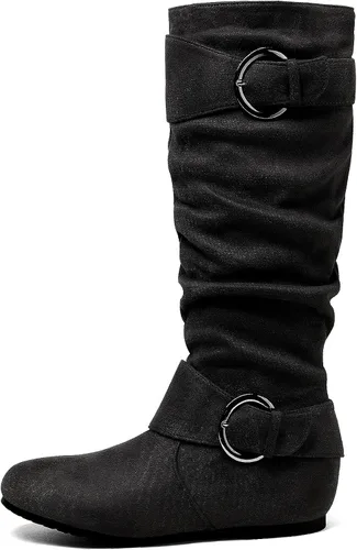 Miniatura 2 de DREAM PAIRS Women's Knee High Low Hidden Wedge Boots