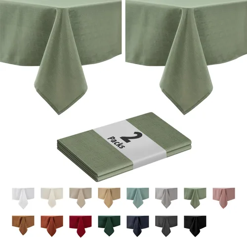 Miniatura 47 de maxmill - Mantel cuadrado de textura sluby, resistente a las manchas, impermeable, resistente a las arrugas, mantel de tela lavable suave, mantel