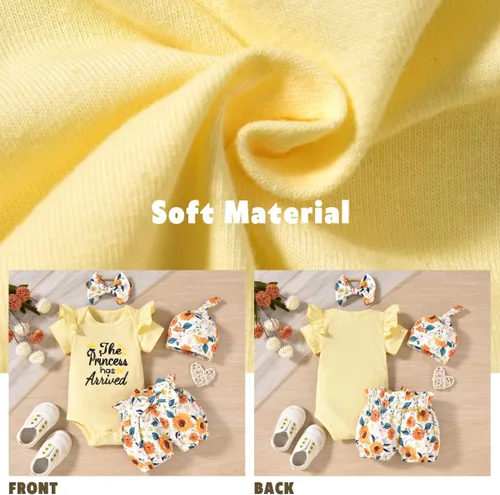 Miniatura 3 de Aalizzwell Conjunto de pantalones cortos para bebé recién nacido para el verano
