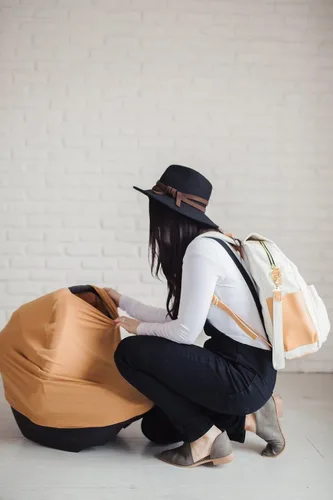 Miniatura 444 de Copper Pearl Funda multiusos: fundas de asiento de automóvil, funda de lactancia y funda de cochecito para el sol, tela elástica, uso para todas