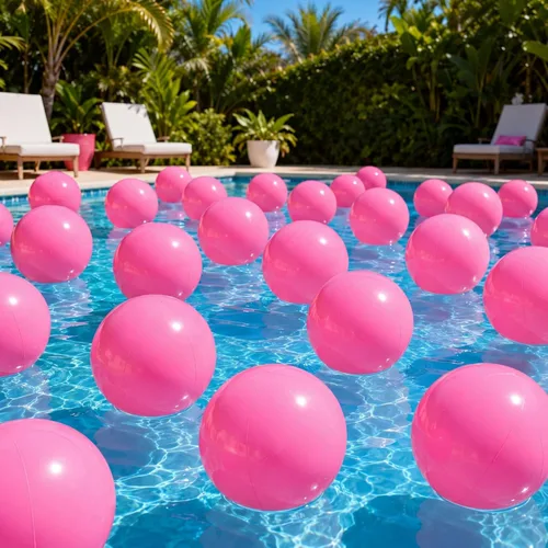 Miniatura 15 de Yinder 24 piezas de bola de playa inflable de 6 pulgadas, bola flotante de piscina bajo el mar, decoraciones de fiesta, burbuja, océano, juguetes