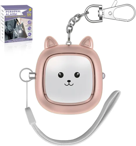 Miniatura 9 de Alarma personal de sonido seguro, alarma de llavero con sirena de 130 dB, alarma de seguridad de emergencia con luz LED, sirena de seguridad