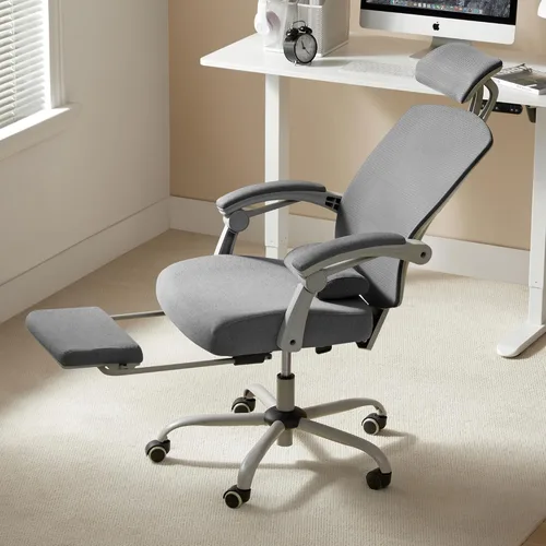 Miniatura 13 de Silla ergonómica de malla para el hogar, escritorio de computadora, silla reclinable giratoria con ruedas, soporte lumbar, cómoda silla de trabajo