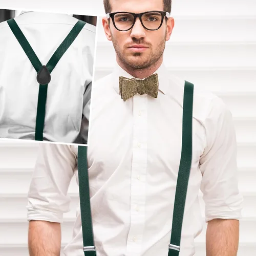 Miniatura 6 de Seematn 12 piezas de tirantes ajustables con espalda en Y para hombre, tirantes elásticos estilo Y, cinturones de vaquero para hombres y niños