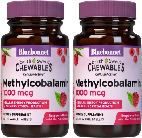 Miniatura 8 de Bluebonnet EarthSweet Metilcobalamina 1,000 mcg Forma de coenzima activa de vitamina B12 apoya el impulso de energía y el metabolismo - Vegano, sin