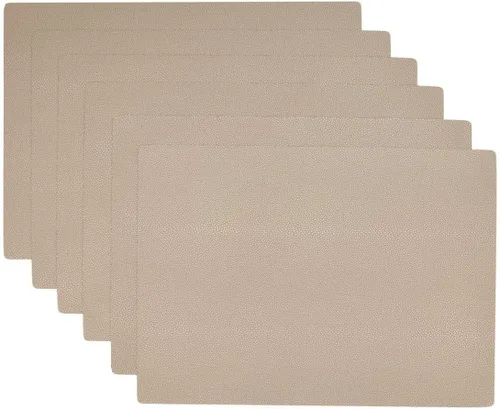 Miniatura 14 de Juego de 4 manteles individuales rectangulares de vinilo Tan Dot