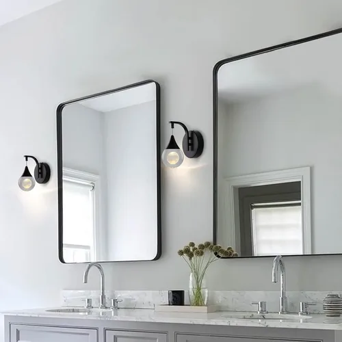 Miniatura 2 de Sedelan Apliques de Pared de Cristal Luna, Iluminación LED Moderna de Pared, 5W Luz de Pared Regulable para Dormitorio Cabecera Baño Sala de Estar