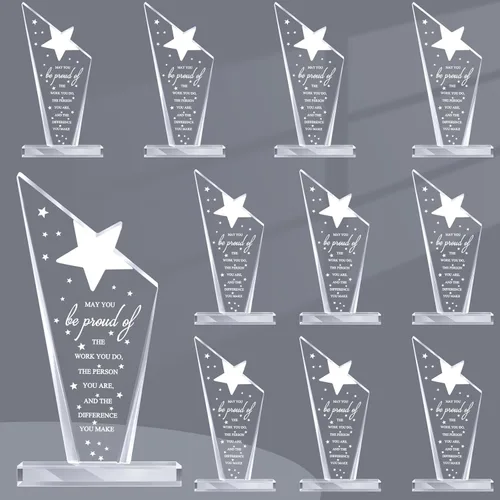 Miniatura 11 de Bucherry 10 piezas de premios de agradecimiento para empleados para compañeros de acrílico, trofeo de agradecimiento, puede que esté orgulloso