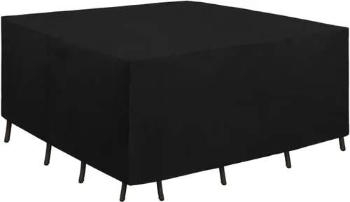 Miniatura 10 de Easy-Going Funda resistente 600D para muebles de patio, juego de mesa y silla rectangular al aire libre, funda impermeable para exteriores