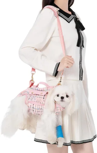 Miniatura 16 de Wakytu Arnés de elevación para perro, arnés VES ajustable para perro, correa ajustable para perro con bolsa pequeña para golosinas para cachorros