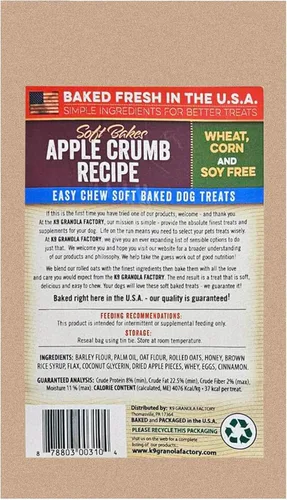 Miniatura 2 de K9 Granola Factory Soft Bakes, 12 Ounce (12 Ounce (Pack of 1), Apple Crumb)