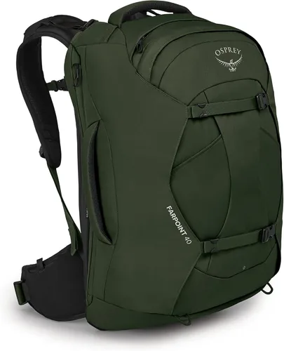Mochila de viaje Osprey Farpoint 40L para hombre, Verde Gopher Gopher Green