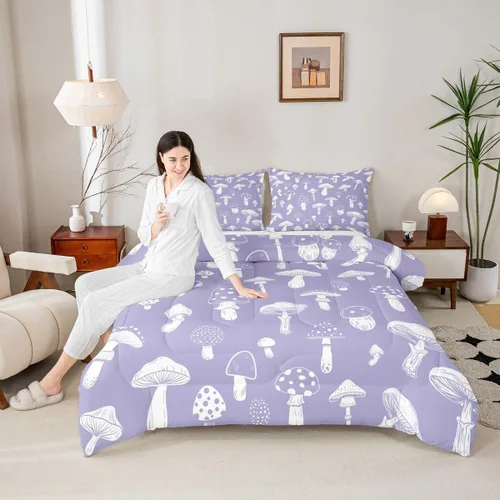 Miniatura 13 de Juego de edredón estampado de ovejas, juego de ropa de cama vintage de granja para niños, niñas, mujeres, adultos, parejas, ovejas, juego de edredón
