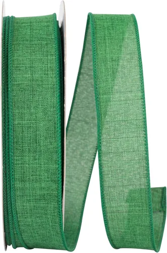 Miniatura 16 de Cinta Reliant Ribbon 92573W-031-09K para borde con alambre Everyday Linen Value, 1-1/2 pulgadas x 50 yardas, color negro