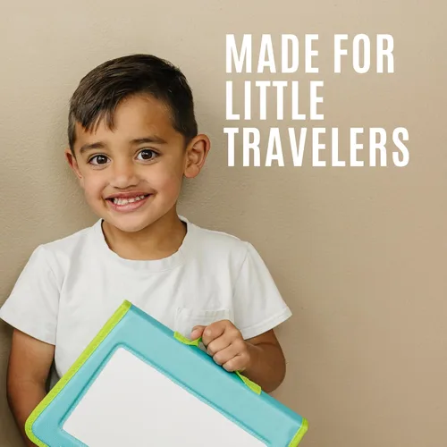 Miniatura 6 de Libro de Actividad Educativa de Viaje para Niños Totebook con Marcadores Lavables - Actividades de Auto y Avión, Juguetes Educativos para Niños