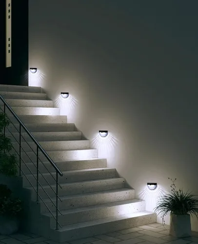 Miniatura 6 de Luces solares para cercas OTHWAY. Soporte de pared. Iluminación decorativa de cubierta, GY-L6-4Black, 0.26watts, 2.00 volts