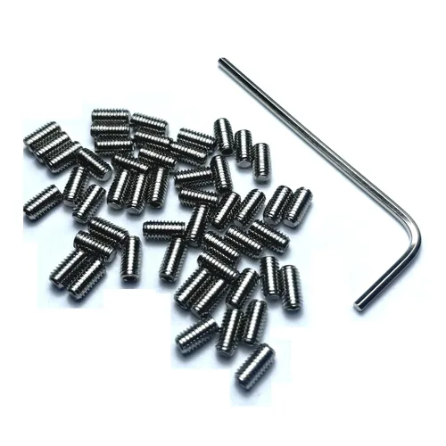 Miniatura 5 de 50 tornillos de ajuste de altura para Fender Stratocaster Telecaster con llave de 0.059 in, acero inoxidable 304, juego de tornillos de agarre
