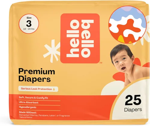 Miniatura 39 de Pañales Hello Bello, talla 4 (22-37 libras) Flower Child, 21 unidades de pañales desechables premium para bebé, hipoalergénicos con sensación suave