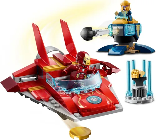 Miniatura 5 de LEGO Marvel Avengers Iron Man vs. Thanos 76170 Genial, juguete coleccionable de construcción de superhéroes para niños con las minifiguras de Marvel