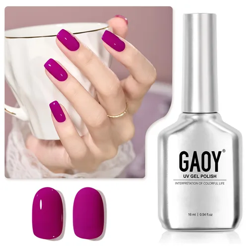 Miniatura 9 de GAOY Esmalte de uñas en gel pastel, 16ml (0.54 onzas líquidas) Rosa, esmalte de gel que se quita remojando y se cura con luz UV para primavera