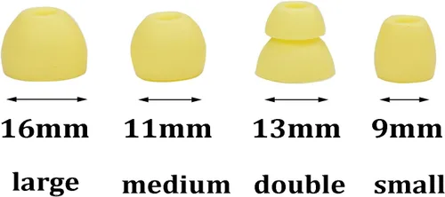 Miniatura 2 de Juego de puntas de auriculares de silicona de repuesto para auriculares inalámbricos Powerbeats Pro Beats, 4 pares (amarillo)